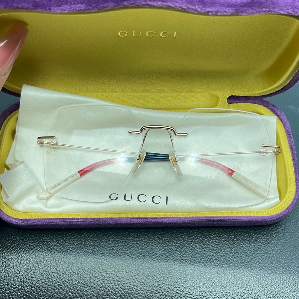 GUCCI RED WHITE BLUE FASHION GLASSES